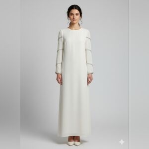 Miss Elliette Ivory Long Sleeve Gown